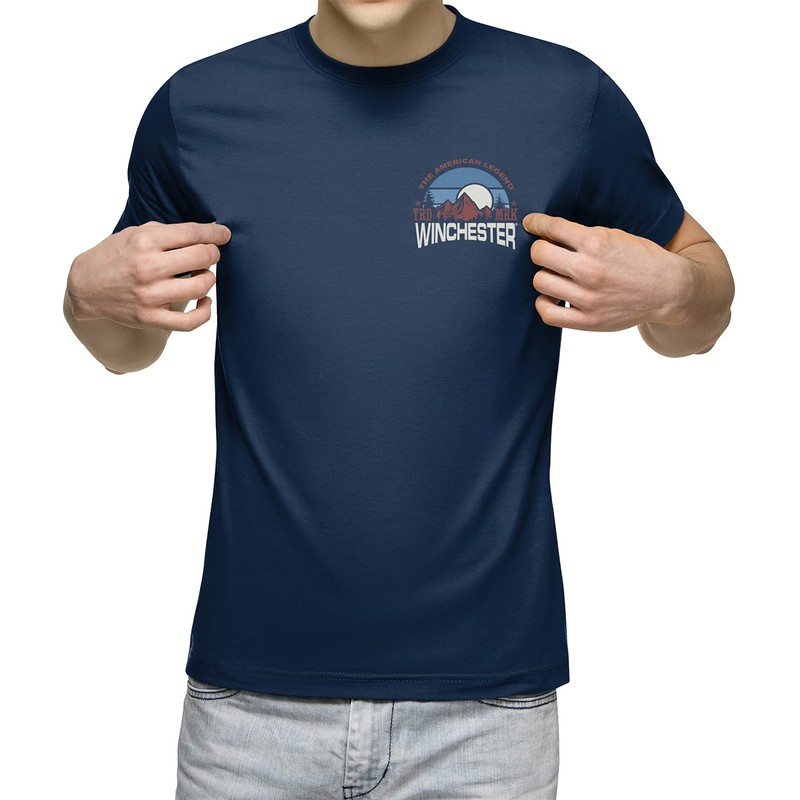 The Winchester American Mountain Rider Camisetas para hombre, marino, 3X-Large