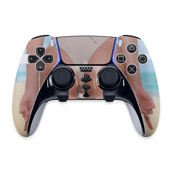 MightySkins Skin Compatible with PS5 DualSense Edge Controller - Beach
