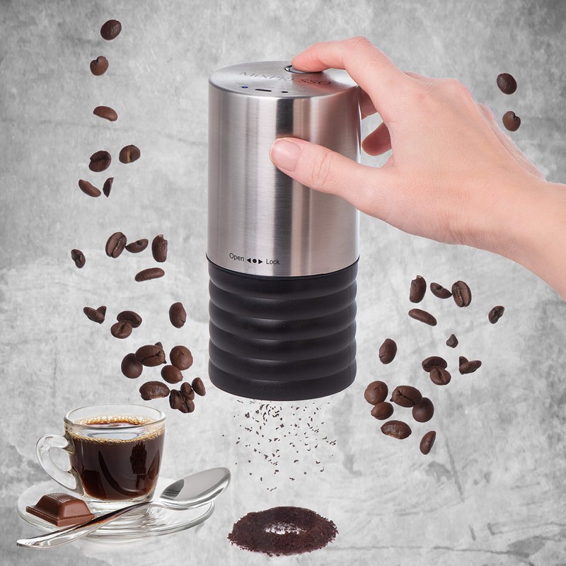 Mixpresso Electric Coffee Grinder With USB And With Easy On/Off