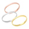 Simple Plain Matte Sandblasting Oval Bangle Bracelet in Surgical Stainless