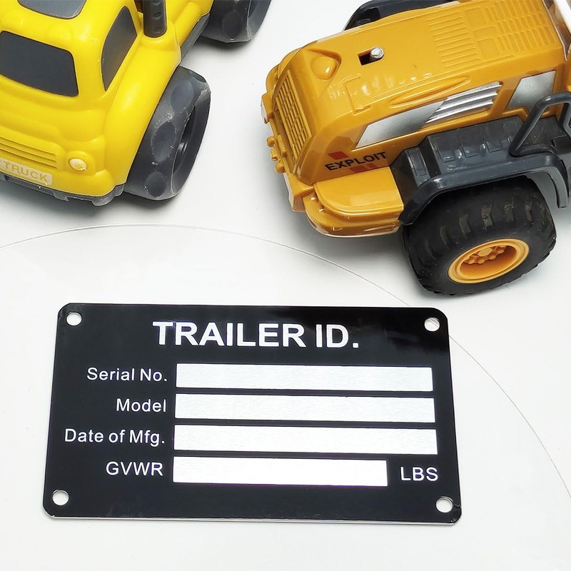 Blank Aluminum ID Plates, Metal Identification Plate, Serial Number Tag,