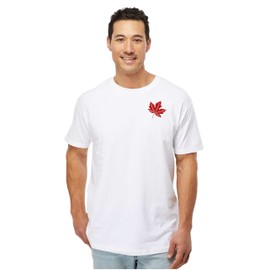 Mens Canada Shirt, Custom Handmade Canada Day Maple Leaf Shirt for Men L2 (XL, T-Shirt, White)