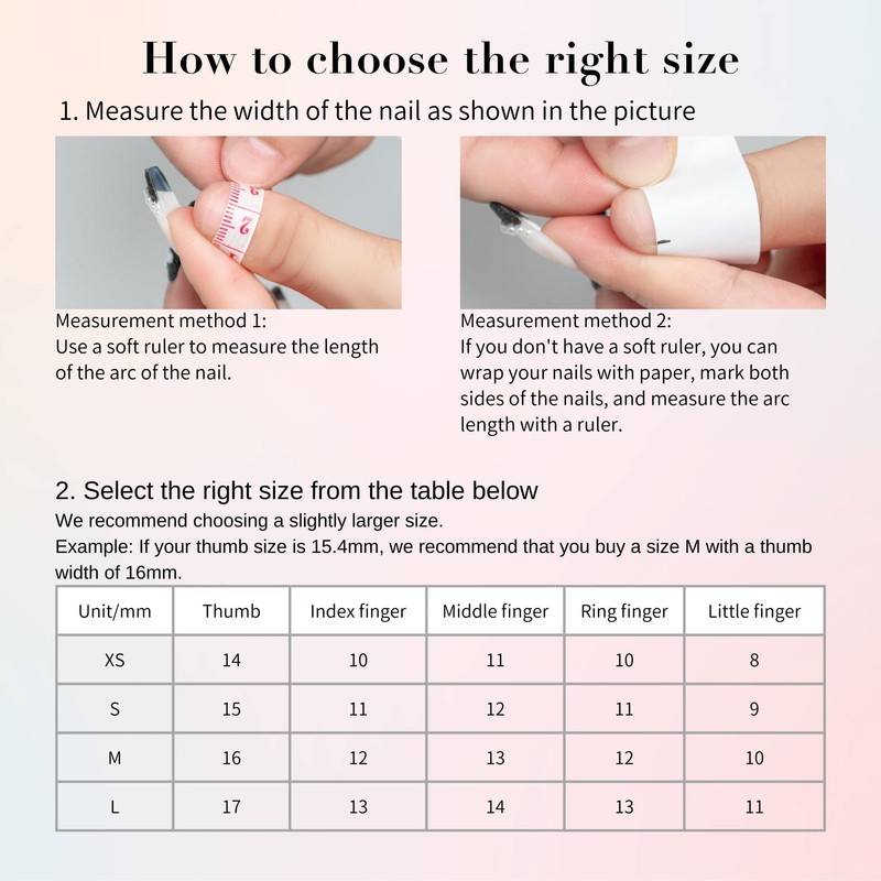 Sun&Beam Nails Handmade Nail Tip, Medium, Long, Almond, False Claws,