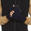 Merino Wool Fingerless Gloves - Half Finger Warm Knitted Gloves