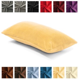 CelinaTex Xanio Decorative Cushion with Inner Cushion, Coral Fleece Sofa Cushion, Microfibre Cuddly Pillow, 40 x 80 cm, Beige