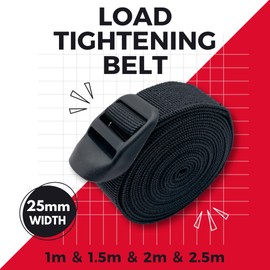 HYmish Luggage Fastening Belt, Load Tightening Belt, Lashing Belt, Packing Band, Fixed Belt, Suitcase, Band, Motorcycle, Automobile, Set of 2 Rolls, 6.6 ft (2 m)
