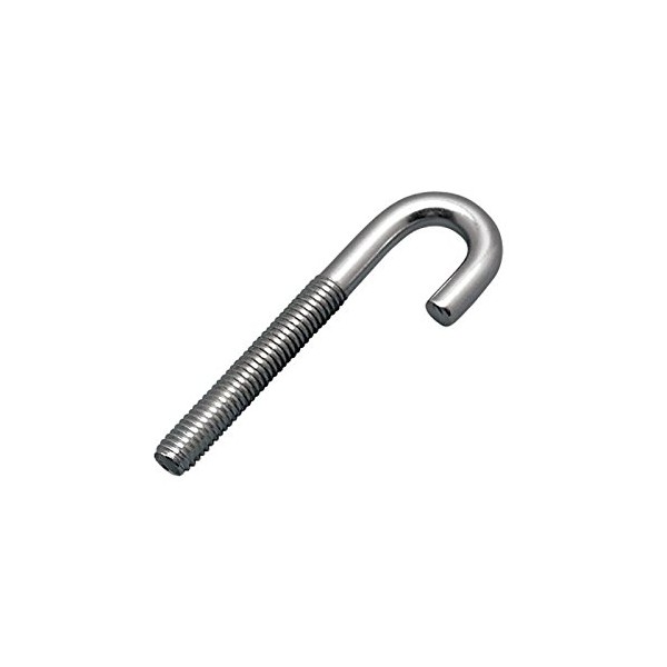 M6 Galvanised Mild Steel J Bolt 150 mm Length 16