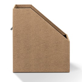 Rössler Papier 1318452601 S.O.H.O. Magazine File for DIN A4 with Handle and Inscribable Insert Label 11.5 x 26 x 31.5 cm Special Line Hazelnut Pack of 1