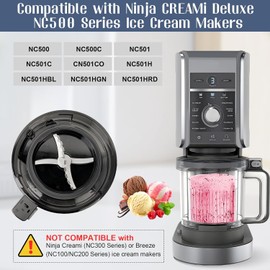 Replacement Blade Compatible with Ninja CREAMi Deluxe NC501EU, Paddle Blade Stainless Steel Replacement Parts for Ninja Ice Cream Maker Dessert Machine CN501CO NC500C NC501C NC501H Accessories