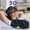 LC-dolida Bluetooth Sleep Mask Headphones for Side Sleeper, Total Blackout