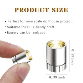 ONEST 40 Pieces Mini LED Lights Small Lights for Dollhouse Silver Led Lights Battery Powered Miniature Ornament Lights Tiny Lights for Dollhouse Accessories Party Decoration Crafts DIY (Warm White)