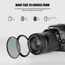 Step Down Rings 72mm to 67mm Metal Lens Filter Adapter Ring for All Brands, UV, ND, CPL 72mm Lens to 67mm Filter Size Accessories