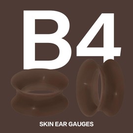 XIMAX 2PCS Ultra Thin Silicone Double Flared Flesh Skin Tone Ear Gauges Tunnel Plugs Soft and Smooth Skin Silicone Stretchers Expander for Women Men 8G-1" 3-25mm