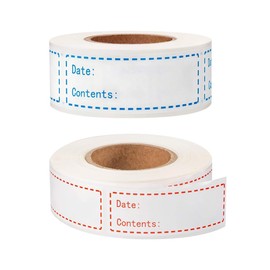 300 Pcs 1 x 3 Inch Removable Food Date Labels Stickers Food Storage Freezer Labels Kitchen Pantry Organization Labels Spice Jar Labels