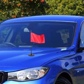 2Pcs Magnetic Car Flagpole Base for Vehicles, Durable Iron Suction Cup Flag Holder for Car Decoration and Events