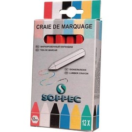 SOPPE C Marking Chalk Red Unpaper Pack of 12