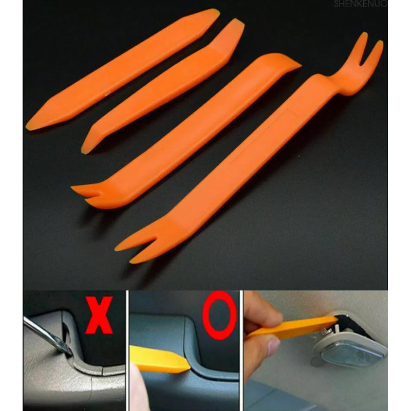 SHENKENUO Set4 Door Panel Car Trim Removal Tool Kit Clip