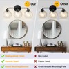 Bathroom Light Fixtures Black Vanity Light, 3 Light Modern Wall