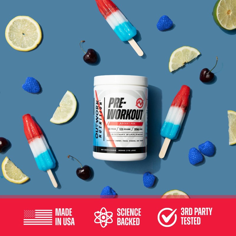 Outwork Nutrition Preworkout for Men & Women - Nootropic Pre