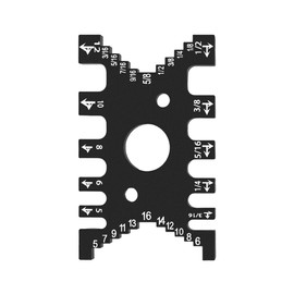 SagaSave Dovetail Jigs for Woodworking, Aluminum Tenon Caliper, Laser Engraved Metric/Imperial Scale, Saw Table Machine Gaps Precision Measuring Tool (Black)