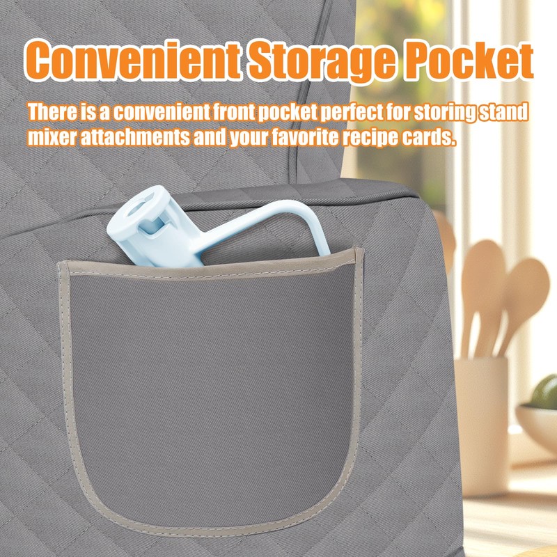 Stand Mixer Cover Compatible with Kitchenaid Bowl-Lift Mixer with Storage