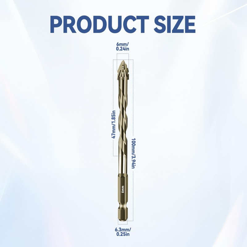 Four-Flute Sawtooth Eccentric Drill Bit, Four Edged Serrated Drill Bit