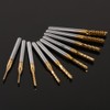 10pcs End Mill Cutter Drill Bits, Titanium Coated End Mill
