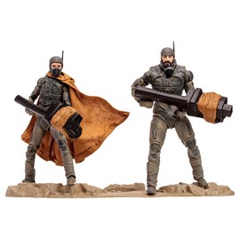 McFarlane Toys Dune: Part Two Stilgar & Shishakli 7-Inch Action Figures 2-Pack Gold Label - Incredibly Detailed Fremen Leaders with Ultra Articulation, Cannons, and Collectible Art Cards