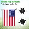 lasuroa 10pcs Garden Flag Clips & Stoppers, Plastic Windproof Stand