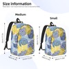 Duduho Blue Yellow And Navy Chrysanthemum Flowers Backpack 15.7 Inch