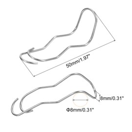uxcell Plant Cages Connector, 50pcs Fit 8mm to 8mm Round Tube OD, Plant Connecting Buckles Clip Wire Spring Clip for Home Garden Greenhouse