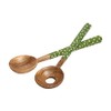 Dexam 16050473 Sintra Mango Wood Spotted Salad Servers-Green