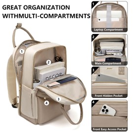 School Laptop Backpack for Women Bag: Cute College Bookbag Teen Girls 17 inch Waterproof Work Back Pack Travel Daypack with USB Charger Anti-theft Casual Backpacks for Nurse Teacher Business Gift