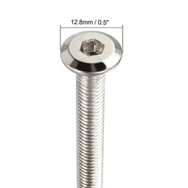 sourcing map Hexagon Socket Head Screw Furniture Screw Attachment Carbon Steel Pack of 10 M6 x 40 mm