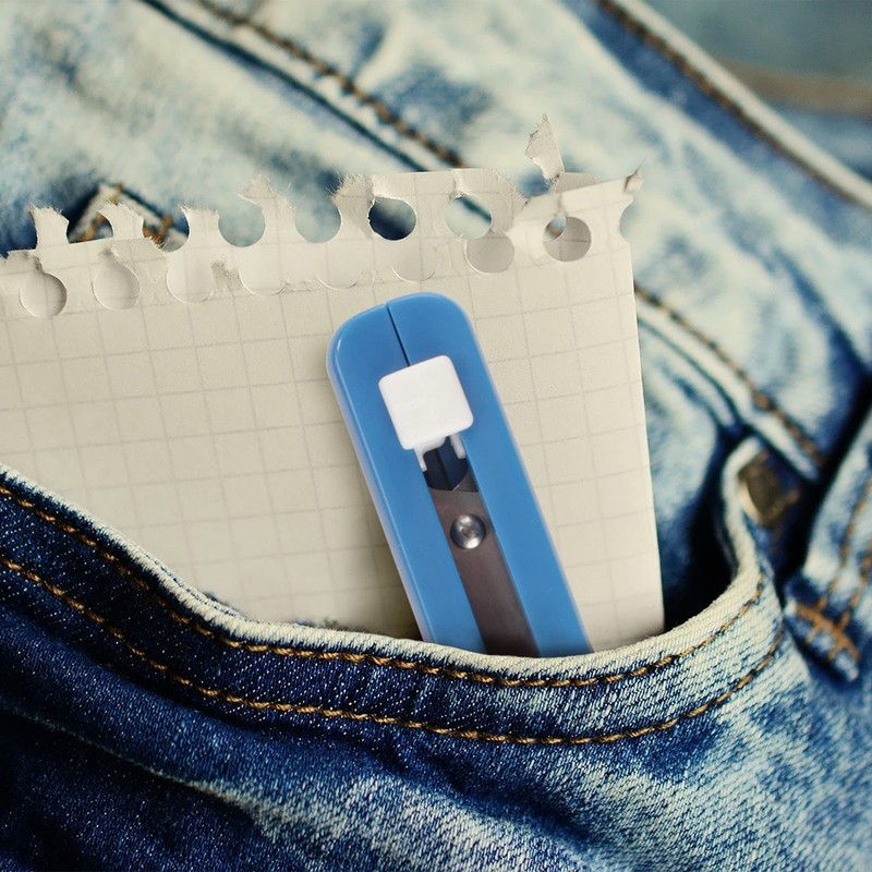 JubileeYarn Push Open Folding Safety Scissors - Dark Blue -