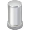 BFTP 33MM X 3-3/8 Inch Chrome Plastic Tube Push-On Lug Nut Cover With Flange