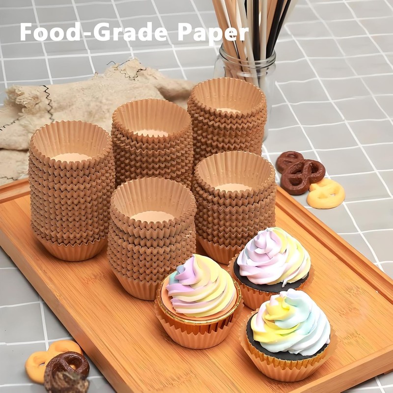Checkzed Cupcake Liners, Food Grade Muffin Liners & Cupcake Papers,