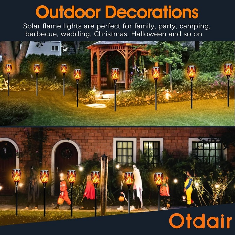 Otdair 96 LED Solar Lights Outdoor Upgraded 6 Pack, 43"
