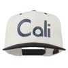 e4Hats.com Cali Embroidered Snapback Cap - Natural Black OSFM