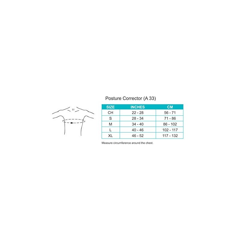 Tynor Posture Corrector, Grey, XL, 1 Unit