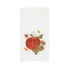 C&F Home Red Autumn Pumpkin Leaves Embroidered Waffle Weave Towel