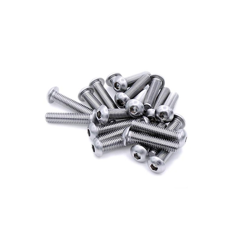 M4 (4mm x 22mm) Hex Socket Button Machine Screw (Bolt)