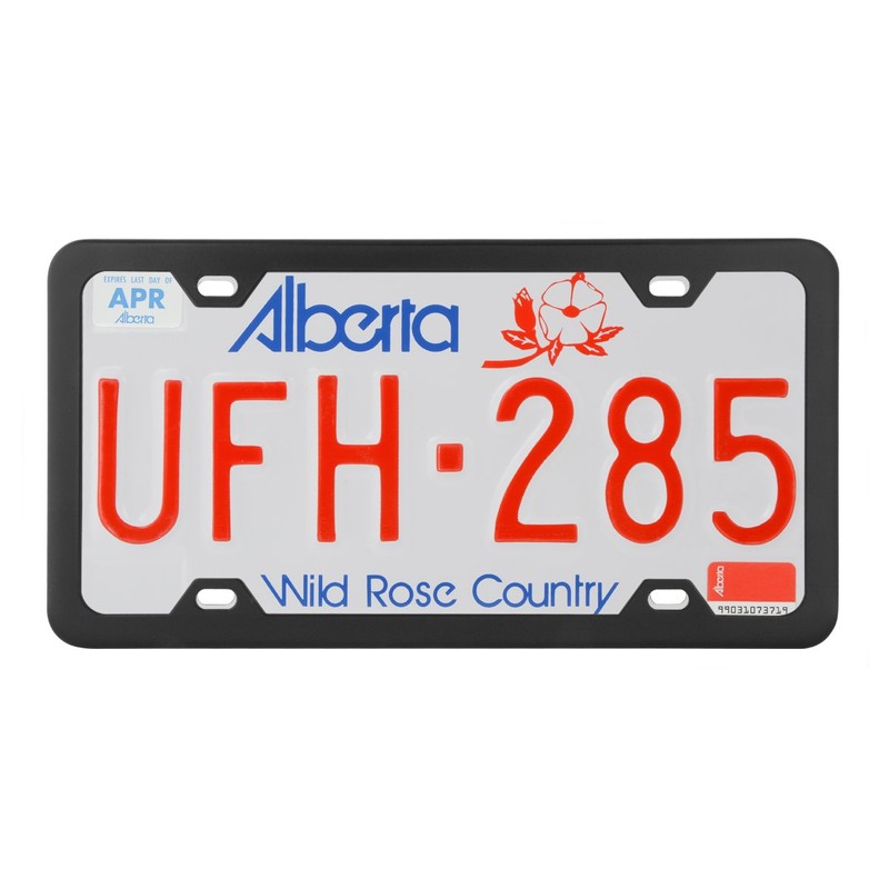 Grand General 60414 Matte Black Powder Coated License Plate Frame