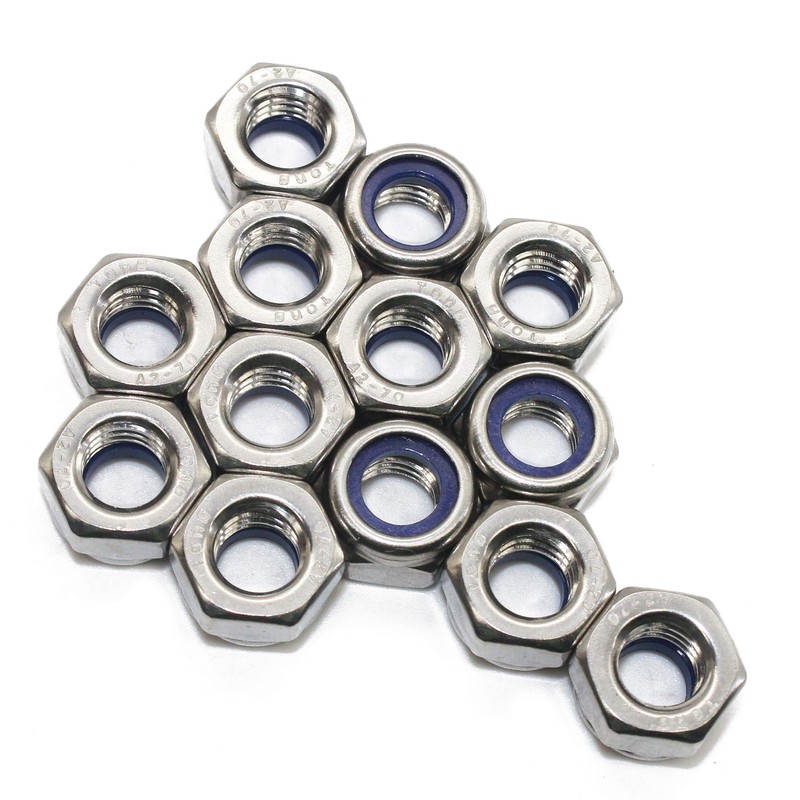 Pack of 100 M4 DIN 985 Self-Locking Nuts with Polyamide