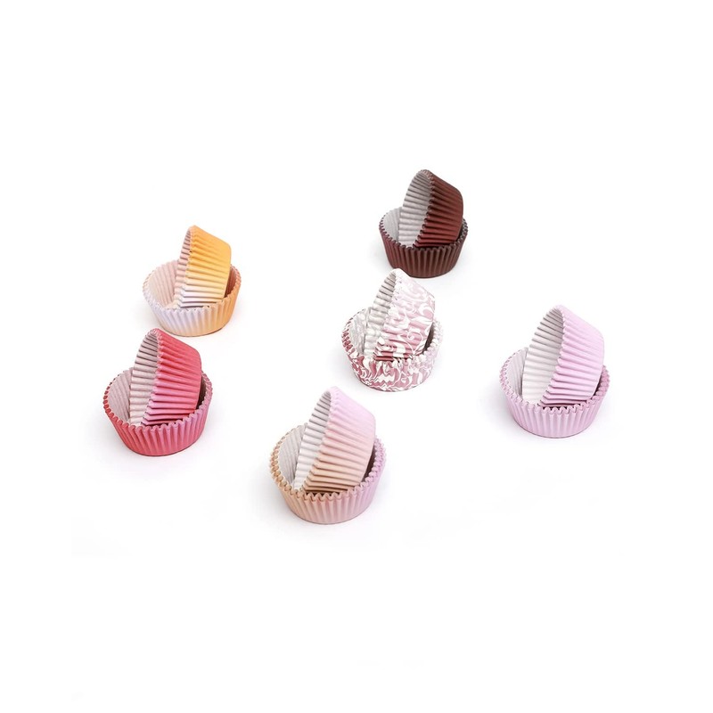 Gcardist 300-Count Standard Gradient Cupcake Liners Cupcake Cups 6 Design