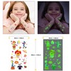 40 Sheet Temporary Glow In The Dark Fake Tattoos For