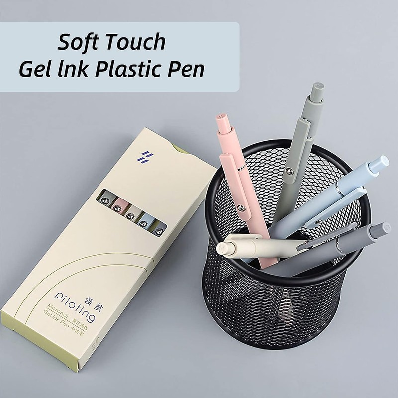KAPASKI Gel Pens, 5 Pcs 0.5mm Japanese Black Ink Pens