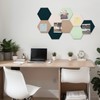 Mindsoft 16 Pcs Hexagon Cork Board for Walls with 50