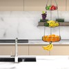 Simple Houseware Adjustable Metal Hanging Fruit Basket, Oblate, Black, 11"