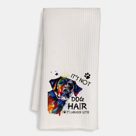 Mancheng-zi Labrador Retriever Gifts Kitchen Towels, Black Labrador Retriever Hand Towels & Dish Towels, 16x24 Inches